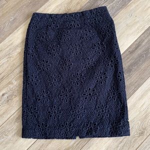 J.Crew Pencil skirt Size 2 Navy